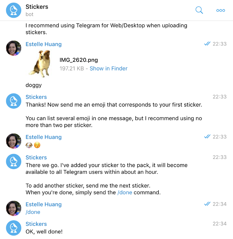 Telegram 的貼圖製作機器人，提供手把手製圖教學