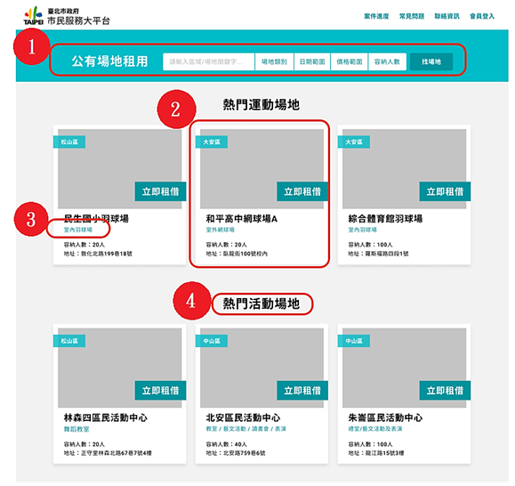 圖22：場地瀏覽頁面優化